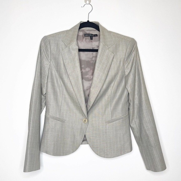 Lafayette 148 Pin Stripe Blazer Women's Gray Size 6 - Picture 1 of 8